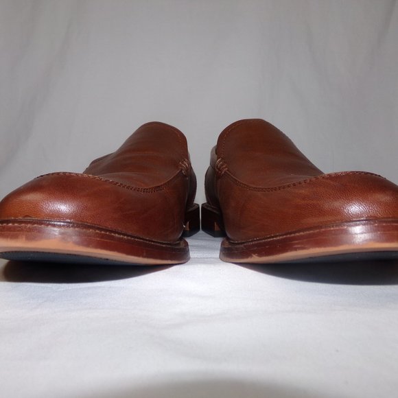 Aston Grey Salkin Brown Leather Loafers 